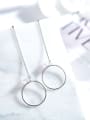 S925 Silver Round-shaped Ear Wires