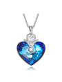 Fashion Heart Swarovski Crystal Copper Necklace