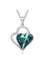 Fashion Swarovski Crystal 925 Silver Heart Pendant