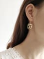 Sterling Silver portrait art gold ear studs