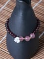 Natural Garnet Shell Flower bracelet