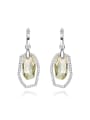 Fashion Irregular Swarovski Crystals 925 Silver Earrings