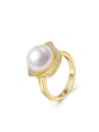 Freshwater Pearl Micro-pave Zircon Ring