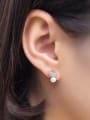 Fashion Swan Freshwater Pearl stud Earring