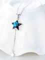 Fashion Blue Star Swarovski Crystal Copper Pendant