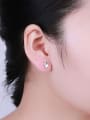 Simple Bowknot Zircon Stud Earrings