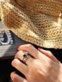 Sterling Silver simple retro Thai silver free size ring