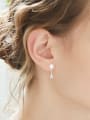 Fashion Freshwater Pearl Zircon Stud Earrings