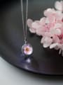 S925 Silver Plum Blossom Round Necklace