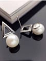 Freshwater Pearl Asymmetrical stud Earring