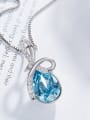 Blue Swarovski Crystal Pendant