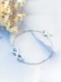 S925 Silver Simple Elegant Smooth 8 Figure Shape Bracelet