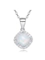 Fashion Opal stone Cubic Zirconias 925 Silver Pendant