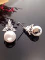 Fashion Freshwater Pearl Zircon stud Earring