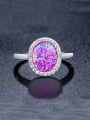 Pink Round-shaped Engagement Ring