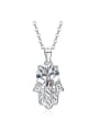 Simple Cubic Swarovski Crystal Gold's Hand Pendant 925 Silver Necklace