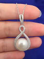 Freshwater Pearl Zircon Eight-shaped Necklace