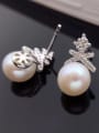 Fashion Freshwater Pearl Christmas Tree drop earring