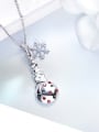 Snowman Shaped Crystals Necklace