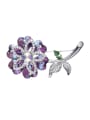 Flower-shaped Swarovski Crystal Brooch