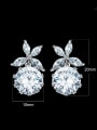 Simple Shiny Zircon Stud Earrings