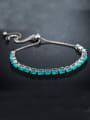 Blue Oval Zircon Bracelet