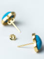 Turquoise Anti Allergy Silver stud Earring