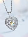 Heart-shaped Crystal Necklace