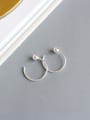 Sterling Silver simple geometric Bead Earrings