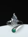 Classical Feather-shape Opening Statement Ring