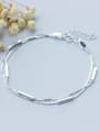 Elegant Double Layer Design S925 Silver Bracelet