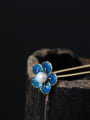 S925 Silver Enamel Flower Hair Pick