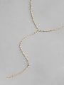 Sterling silver minimalist 18K gold-plated necklace
