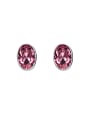 S925 Silver Oval-shaped stud Earring