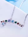 S925 Silver Colorful Necklace