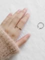 Sterling silver retro minimalist free size ring