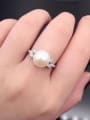 Fashion Freshwater Pearl Zircon Ring