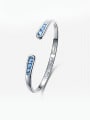 999 Silver Swarovski Crystal Bangle