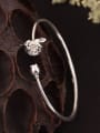 S925 Silver Rose Flower Opening bangle