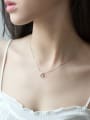 Sterling silver simple triangle short clavicle chain