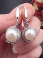 Fashion Freshwater Pearl Water Drop shaped hook earring