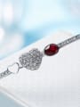 S925 Silver Heart-shaped Bangle