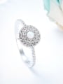 Fashion Shiny Cubic Zirconias Opal stone 925 Silver Ring