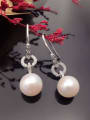 Fashion Freshwater Pearl Zircon hook earring