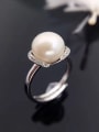 Fashion Freshwater Pearl Flower-shaped Ring