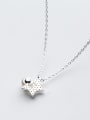 Elegant Star Shaped Artificial Pearl S925 Silver Necklace