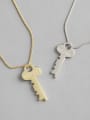 925 Sterling Silver With 18k Gold Plated Classic Key Necklaces