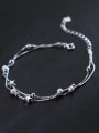 Adjustable Double Layer Star Shaped S925 Silver Bracelet