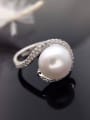 Freshwater Pearl Zircon Ring