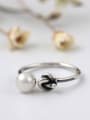 Knot Freshwater pearl Opening Ring